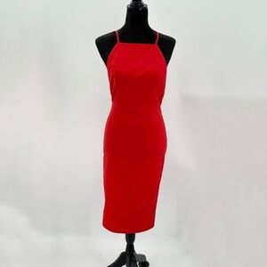 By the Way Tomato Red Midi Dress